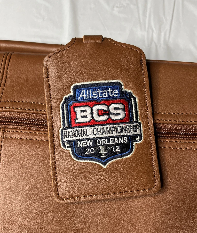 Maletín de cuero para computadora portátil Mercury Luggage BCS Championship 2012 Alabama LSU Foto 2 de 4