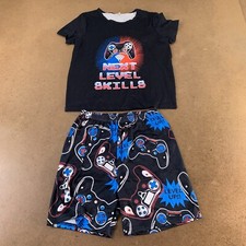 Cgllkn Boys US Size 12 Black Next Level Gamer Graphic 2 Piece Shorts Set New