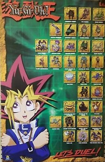 1996 YU-GI-OH YUGIOH LET'S DUEL POSTER NEW 22x34 FREE SHIPPING