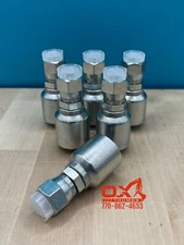 6 Parker Style 10643-6-6 Hydraulic Hose Crimp Fittings 3/8” Hose X 3/8” JIC