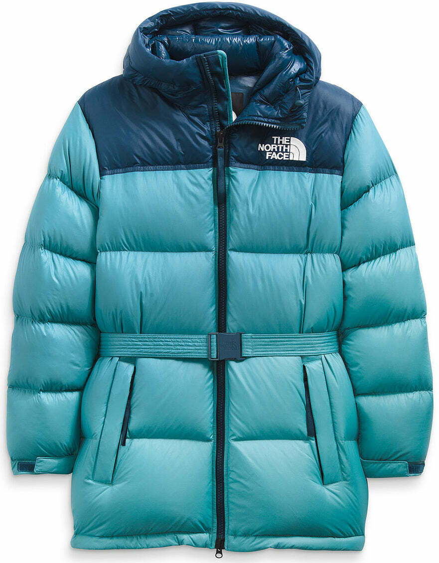 North Face Storm Blue Nuptse Belted 