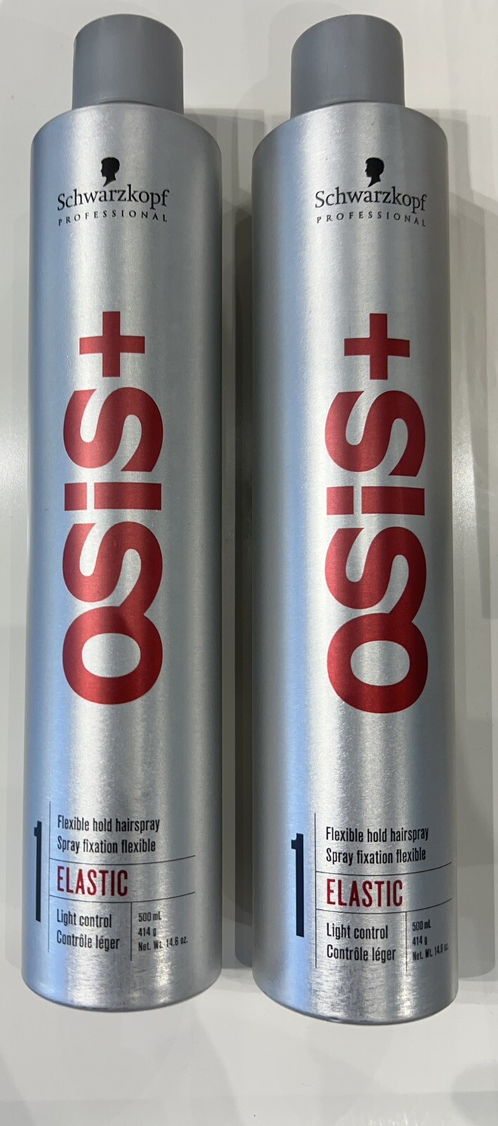 SCHWARZKOPF OSIS+ ELASTIC Flexible Hold Hairspray 14.6oz - 2 PACK SET