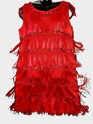 Vintage Red 1920s Flapper Style Costume Dress Distinctive Costume Co Women  Large | eBay