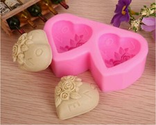 Mold Shape Craft Candle 3D Mould Fondant Silicone DIY Cake Soap Rose Sugar Heart