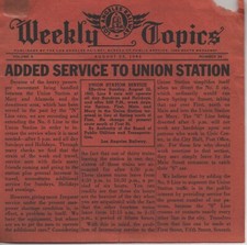 Weekly Topics - Los Angeles Railway - August 23, 1943 - Small Weekly Newspaper