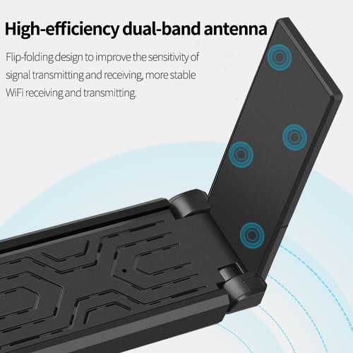 WiFi6E Tri-Band AX5400 USB3.0 WiFi Adapter 2,4 GHz + 5 GH + 6 GHz Wireless Netzwerkkarte - Bild 4 von 10