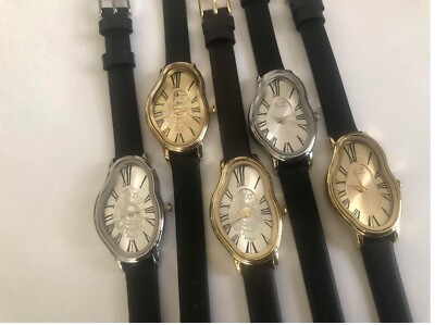 Salvador Dali Melting Time Watch Fluid Wavy Softwatch Womens Leather wrap watch