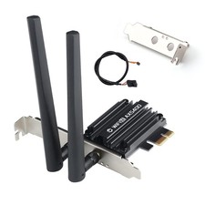 WiFi 6E PCIe Network Card,AX5400Mbps Tri-Band Wireless Adapter with Bluetooth...