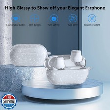 Aircawin for Beats Solo Buds Case Clear Glitter,Sparkly Bling Design for Beat...