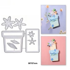 Metal Cutting Dies Flowerpot DIY Scrapbooking Decor Embossing Card Craft stencil