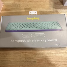 heyday Compact Wireless Keyboard Spring Teal Bluetooth 5.1 NEW