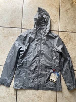 NEW Mack Russo Wind Breaker M Hooded Rain Jacket Gray Water Resistant Zip Up
