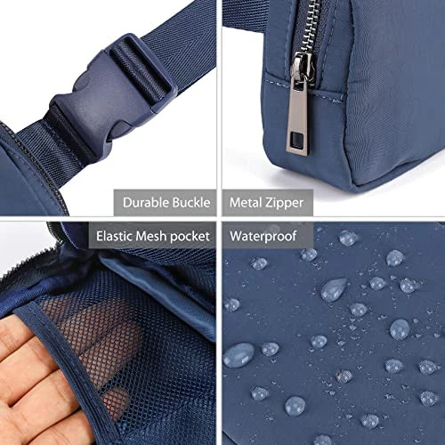 Belt Bag for Women and Men Fanny Pack Waist Bags with Adjustable Strap for Blue