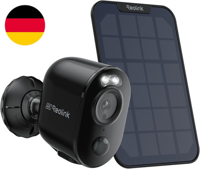 Reolink Überwachungskamera Aussen Akku Argus 3 Ultra(Schwarz) Mit Solarpanel, 8M