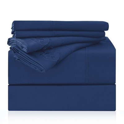 Queen Size Sheet Set - 6 Piece Hotel Luxury Wrinkle-Free Microfiber Sheet Oek...