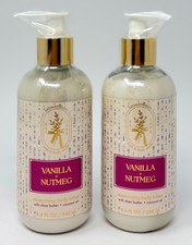 2 BATH  BODY WORKS AROMATHERAPY VANILLA NUTMEG MOISTURIZING LOTION CREAM PUMP