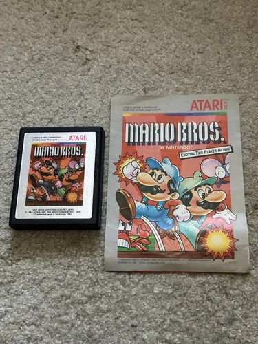 Atari 2600 Mario Bros Video Game Cartridge + Manual - Unboxed & Untested