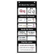 Alphabet Learning Pocket Chart for Classroom  Homeschool, 74x28.5cm Educatio...