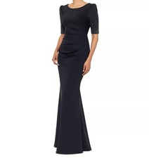 XSCAPEWomen's Embellished Scuba Boat-Neck Gown Size 10