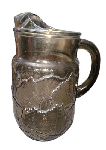 Anchor Hocking Vintage Sherwood "Spicy Brown" Glass Pitcher
