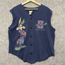 Rare Vintage 1995 Looney Tunes Freeze Men  s Shirt Sz Large Wile E Coyote Button