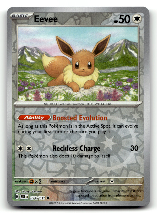 Eevee 074/131 Reverse Holo Common SV: Prismatic Evolutions LP