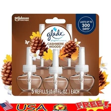 Scented Oil Refills Air Freshener Cashmere Woods Plug In Essential Oil 5 Pack US