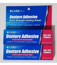 SET OF 2 CareALL Denture Adhesive 0.85oz. Ext...