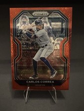 2021 Panini Prizm Carlos Correa Red Donut Circle Prizm /99 #39 Houston Astros