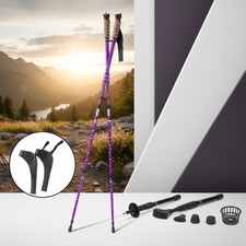 Walkingstock 2er Set Nordic Walking Alu Antischock Trekkingstöcke Blau 