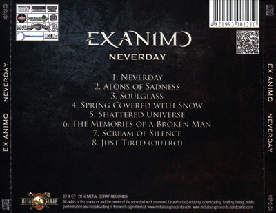 EX ANIMO - NEVERDAY NEW CD