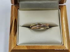 9ct Gold Russian Wedding Band Size H1/2 Hallmarked 