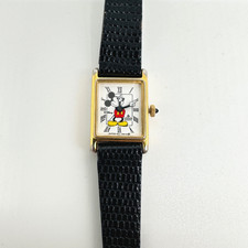 Vintage Mickey Mouse Lorus Women's Tank Style Watch V810-5000 [R0] Needs Battery