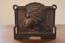 Antique Judd Native American Expandable Sliding Book Rack Book Holder Brass