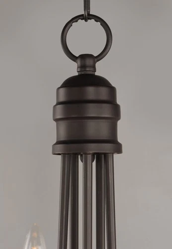 Maxim 10345 Logan 5 Light 21"W Taper Candle Chandelier - Nickel - Picture 5 of 9