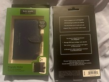 NEW Kate Spade Morgan Magnetic MagSafe Wallet Navy Case Mate New York Accesory