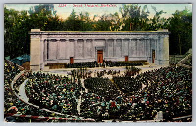 c1910s Greek Theatre Berkeley California Edward H Mitchell Antique Postcard