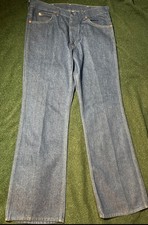 vintage Sears Roebucks Indigo Denim Boot Cut Jeans 34  tag 36 70  s