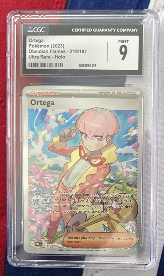 2023 Pokemon Obsidian Flames Ortega # 219/197 ULTRA RARE HOLO CGC 9