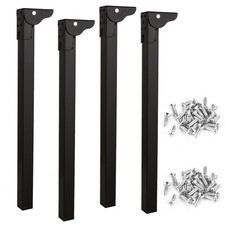 4 Pack 400mm / 16 inch Folding Table Legs Metal Foldable Furniture Legs