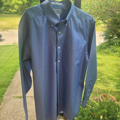 L.L. Bean Men's Long Sleeve Shirt Wrinkle Resistant Button Down Size L