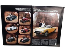 1975 Mg Mgb Golden Anniversary 2 Page Vintage Print Ad British Sports Car 1975 Mg Mgb Golden Anniversary 2 Page Vintage Print Ad British Sports Car