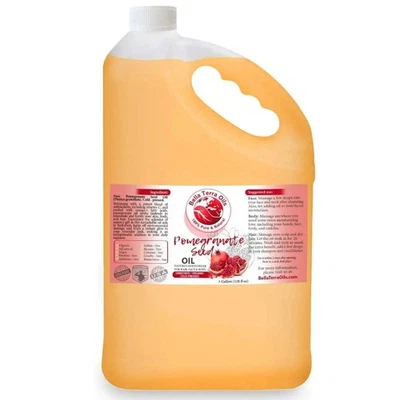 BELLA TERRA OILS Organic Cold-Pressed Pomegranate Seed Oil 100% Raw Pure Anti-Aging Skin Hair