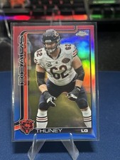 2025 TOPPS CHROME FOOTBALL JOE THUNEY FOOTBALL Card Red White Blue BEARS
