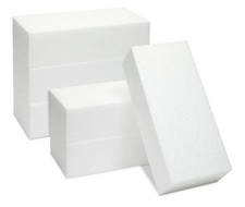 Juvale 6 Pack Foam Blocks for Crafts Polystyrene Brick Rectangles 20 x 10 x 5 cm