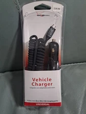 OEM Verizon Coiled Car Charger Vehicle DC Power Adapter Micro USB