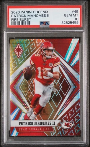 2020 Panini Phoenix #45 Patrick Mahomes II Fire Burst PSA 10