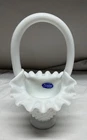 Fenton White Hobnail Milk Glass 6" Basket | Small Bride's Basket,#7