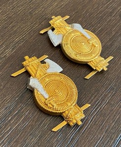 WW2 Italian Fascist Gladius Sword & Shield Shoulder Board Insignia SET MINT
