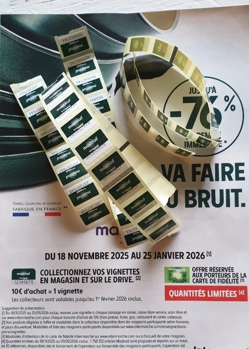 vignettes Mastrad Intermarché ,30 vignettes MASTRAD poêles , casseroles